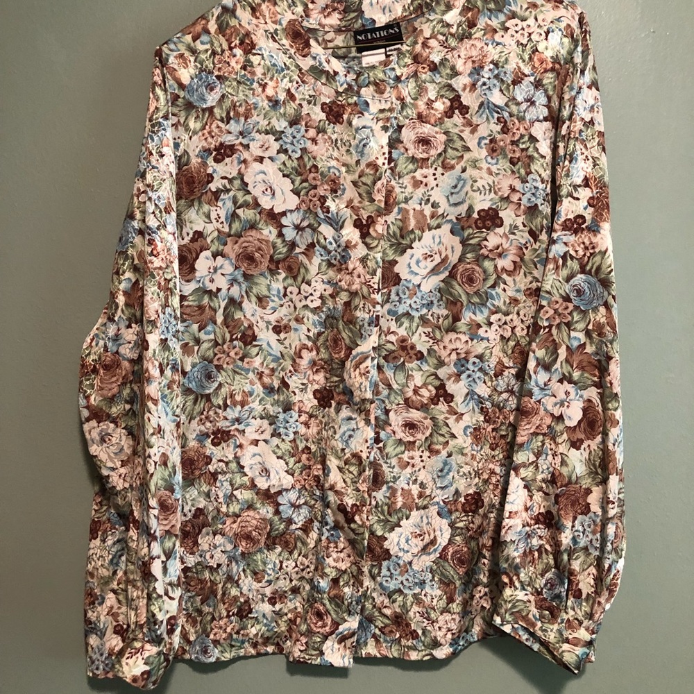 Notations Blouse Floral Print 20W Pretty!
